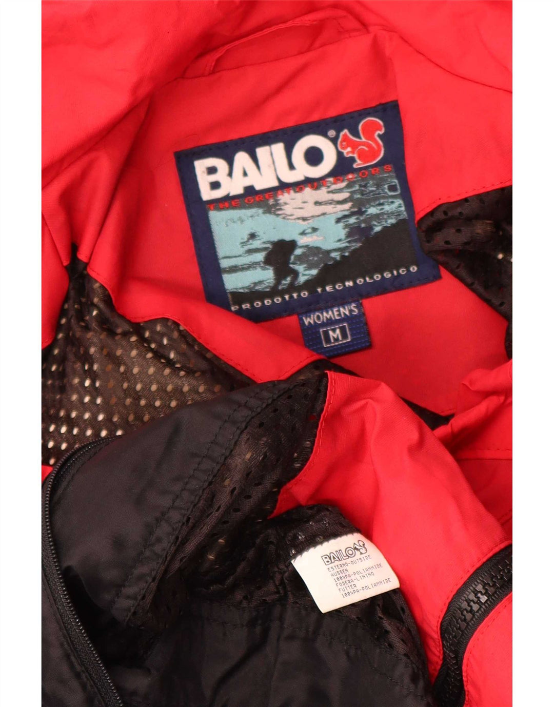 Bailo Dame Hætte Oversized regnjakke UK 14 Medium Rød Polyamid