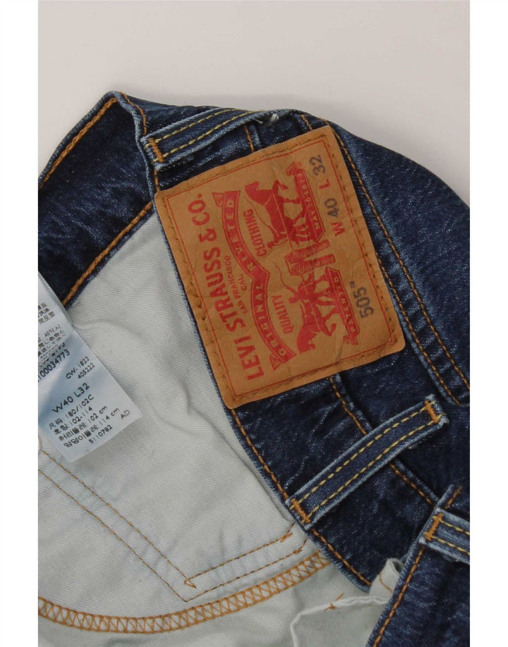 Levi's Herre 505 Straight Jeans W40 L22 Blå Bomuld