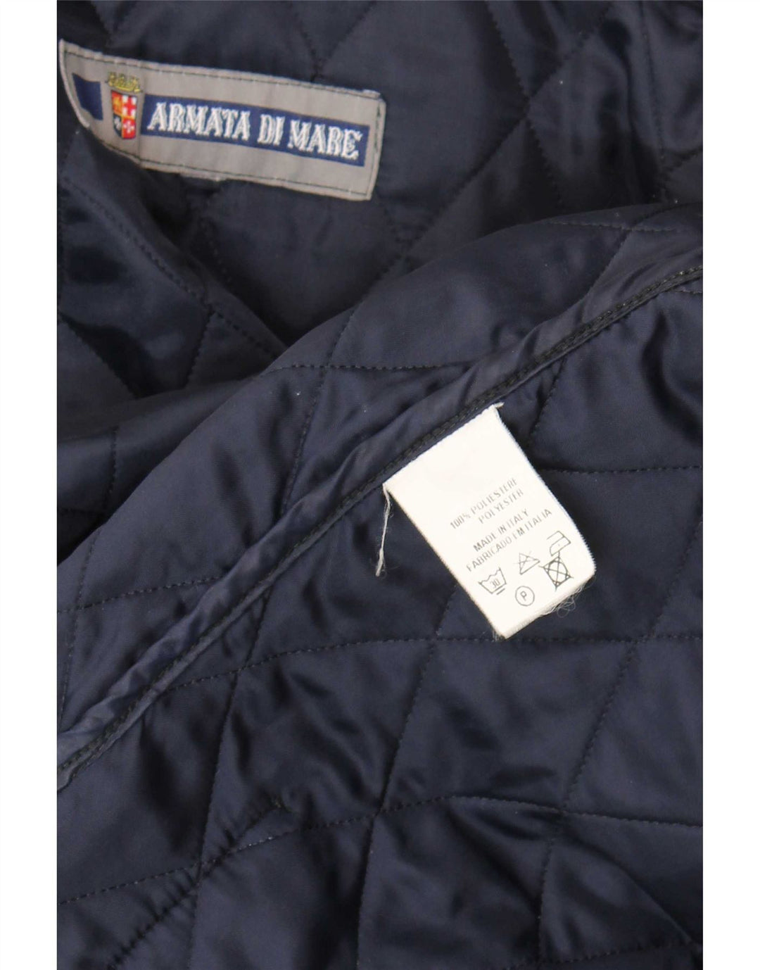 Armata Di Mare Herre quiltet jakke UK 40 Large Navy Blue Polyester