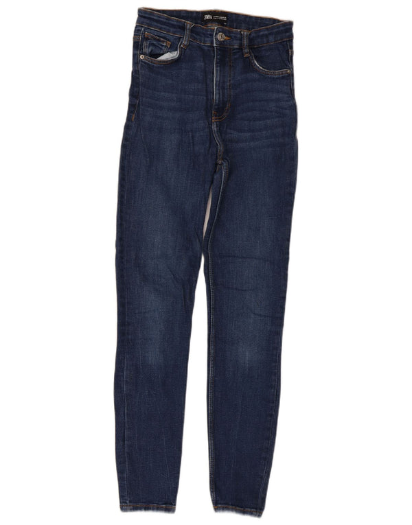 Zara Dame Skinny Jeans EU 36 XS W26 L27 Marineblå