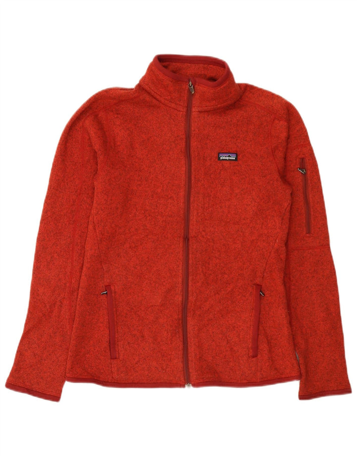 Patagonia Dame træningsdragt Topjakke UK 10 Lille Rød Flecked Polyester