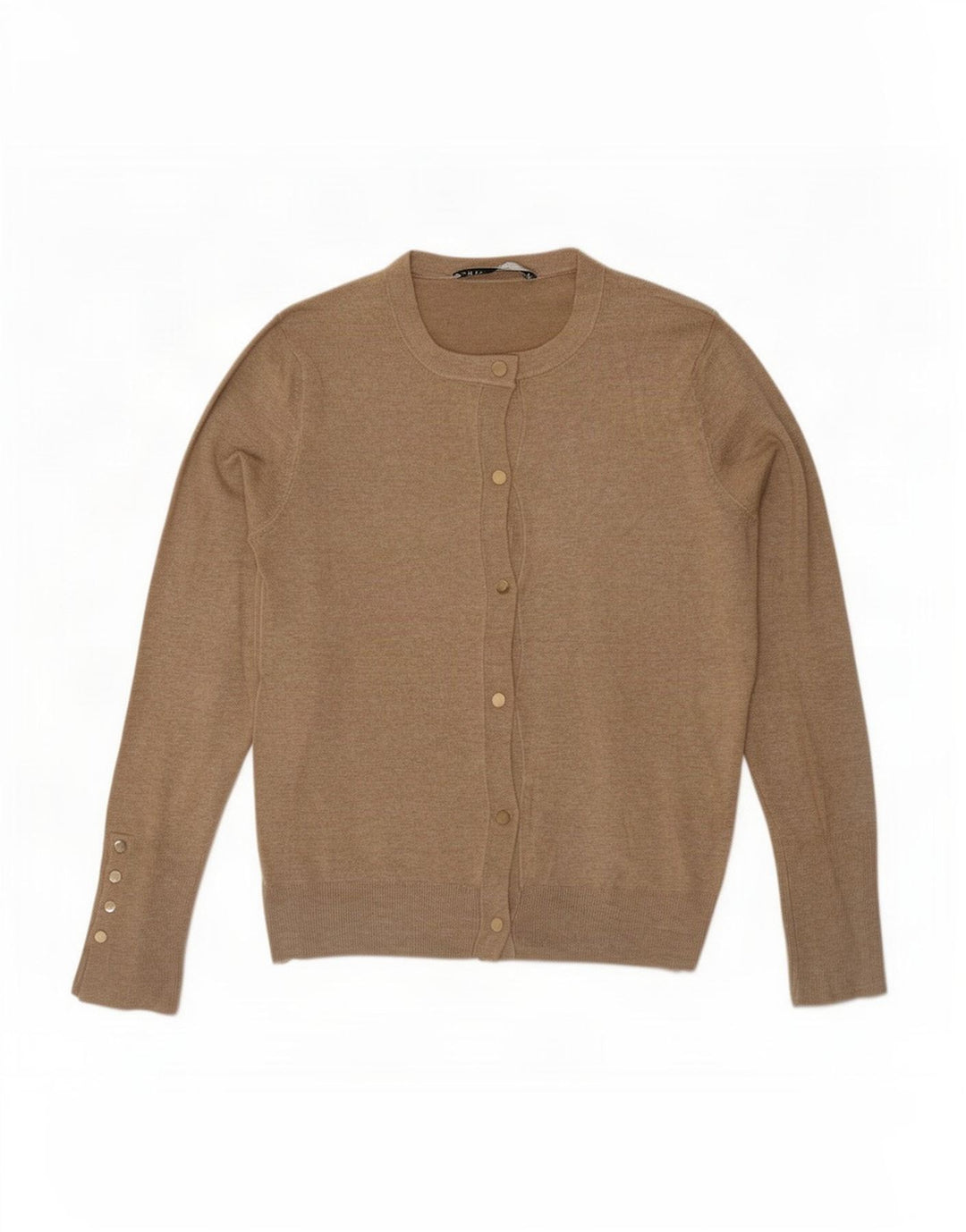 Zara Dame Cardigan Sweater UK 10 Small Beige