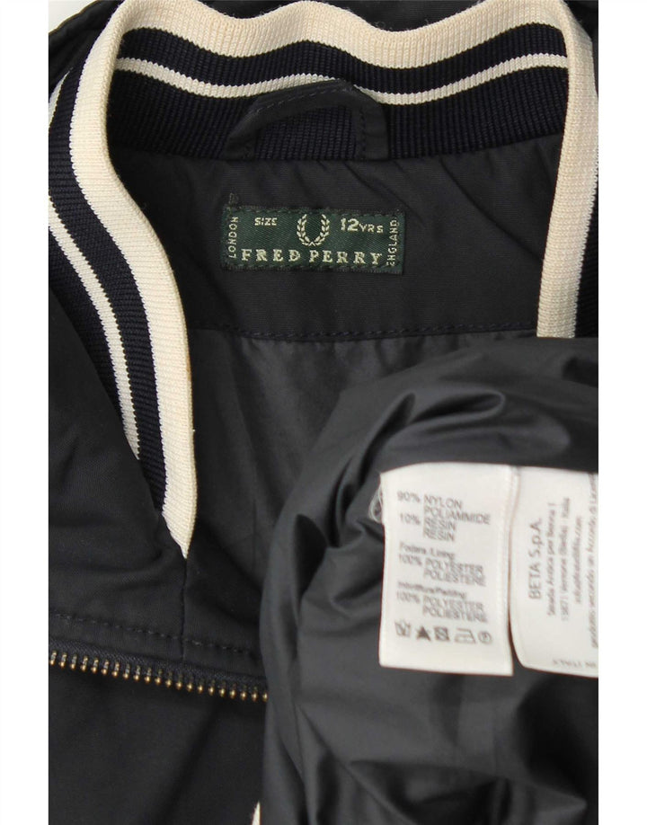 Fred Perry Boys Bomber Jacket 11-12 år Grå nylon