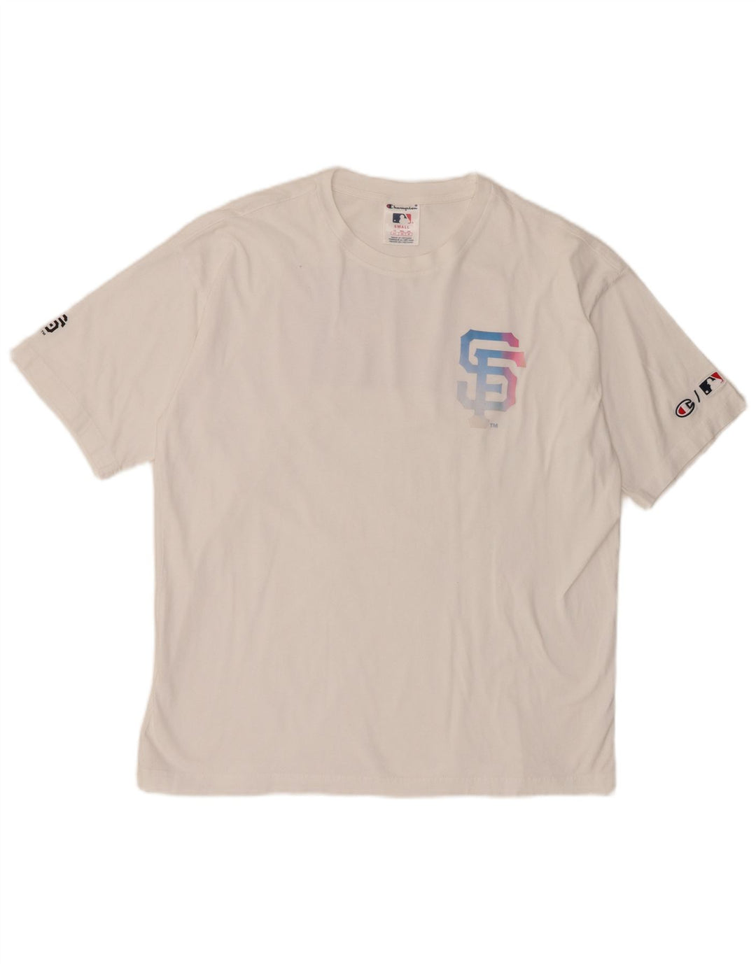 Champion Herre San Francisco Grafisk T-Shirt Top Lille Hvid