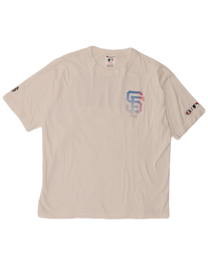Champion Herre San Francisco Grafisk T-Shirt Top Lille Hvid