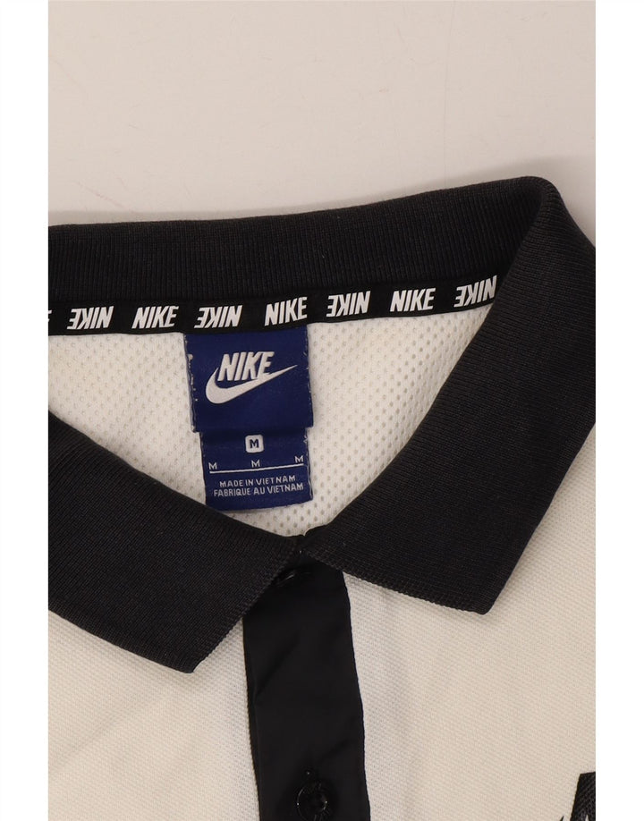 NIKE Mens Polo Shirt Medium White Cotton Vintage Nike and Second-Hand Nike from Messina Hembry 