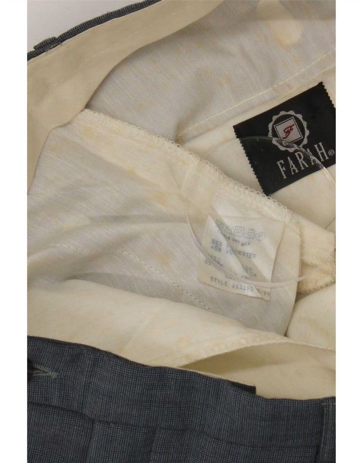 Farah Herre Pegged Suit Bukser W32 L29 Blå Polyester