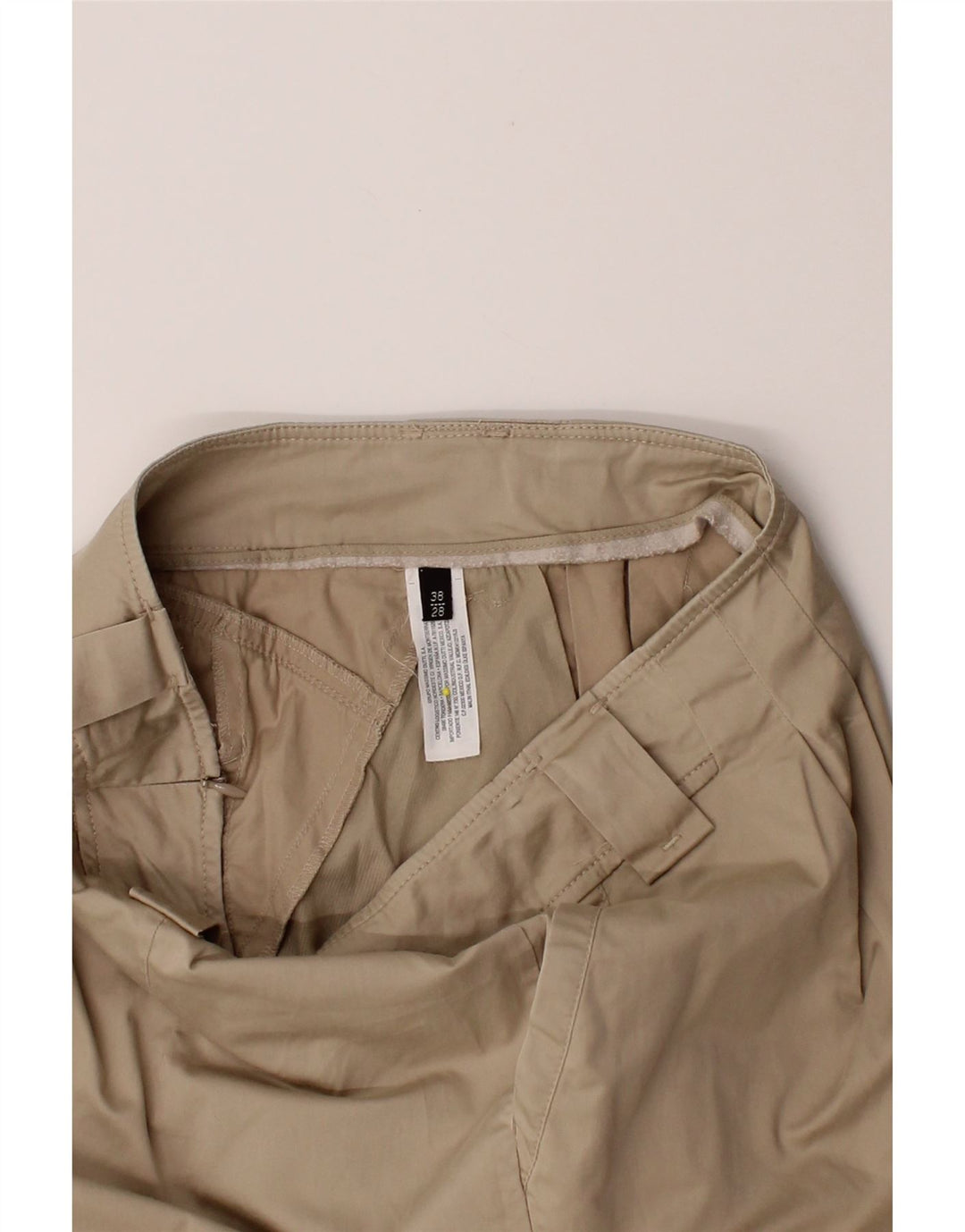 MASSIMO DUTTI Womens Straight Skirt EU 38 Small W28  Beige Cotton Vintage Massimo Dutti and Second-Hand Massimo Dutti from Messina Hembry 