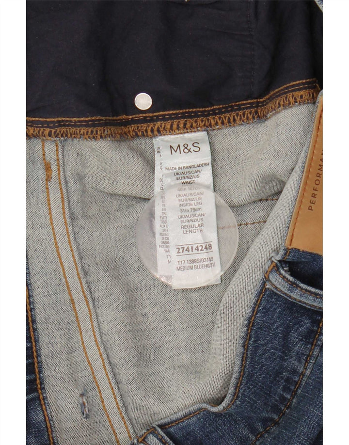 Marks & Spencer Herre Slim Jeans W40 L31 Blå Bomuld