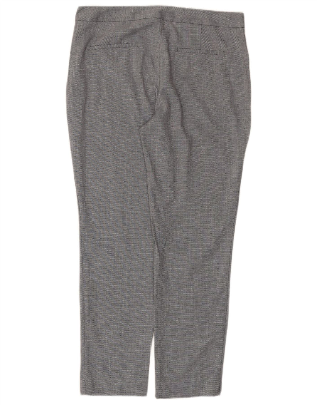 Zara Dame Slim Suit Bukser EU 40 Medium W30 L27 Grå Chevron Polyester