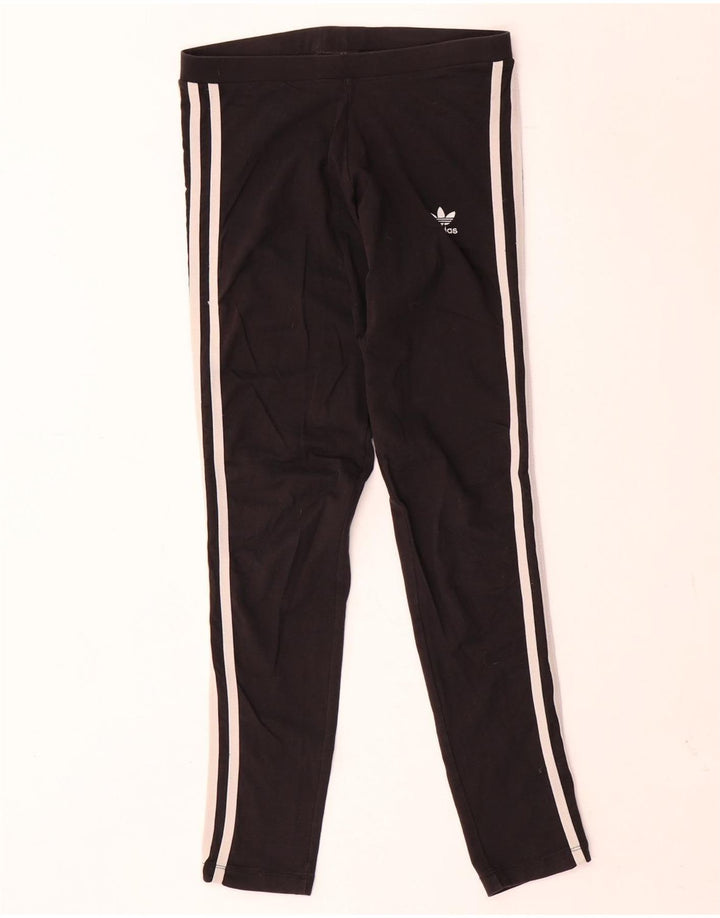 Adidas Dame Leggings UK 8 Small Black Bomuld