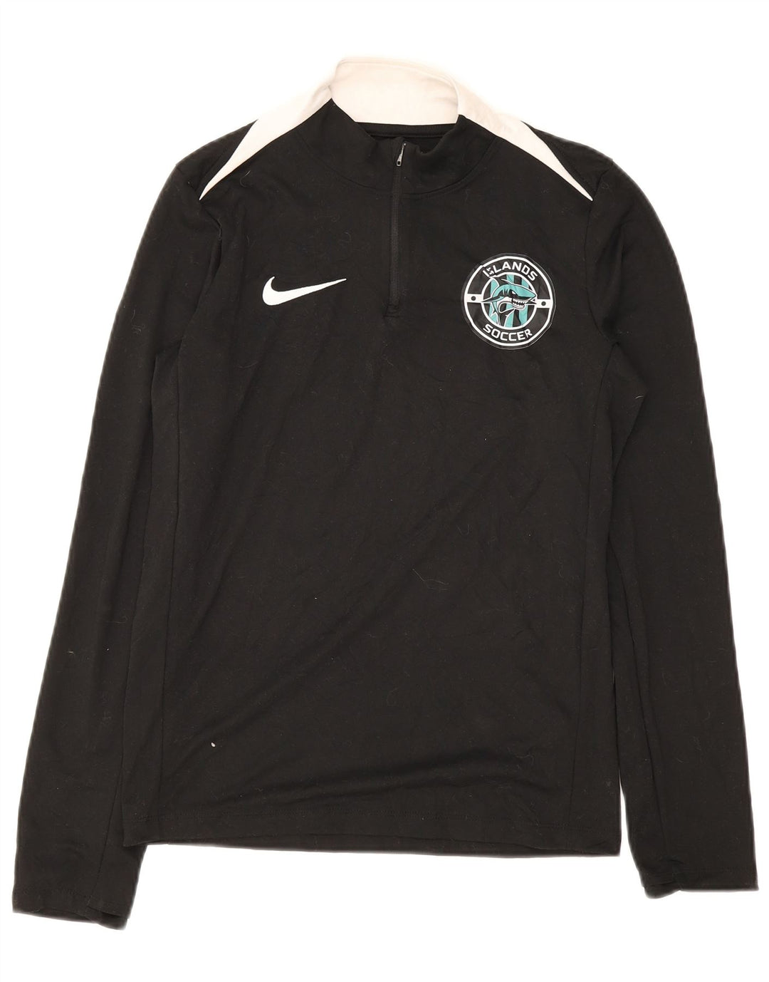 Nike Herre grafisk lynlås-hals sweater træningsdragt Top Lille sort Colourblock