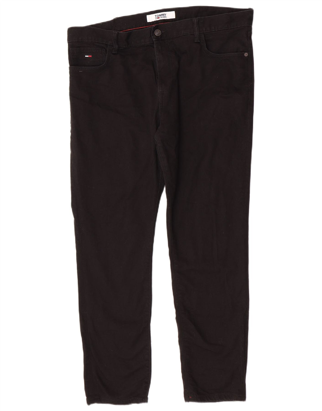 Tommy Hilfiger Herre Slim Jeans W38 L30 Sort Bomuld