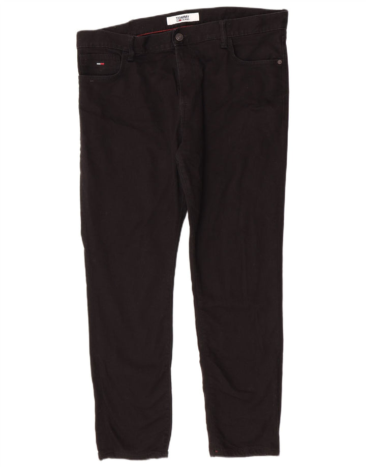 Tommy Hilfiger Herre Slim Jeans W38 L30 Sort Bomuld