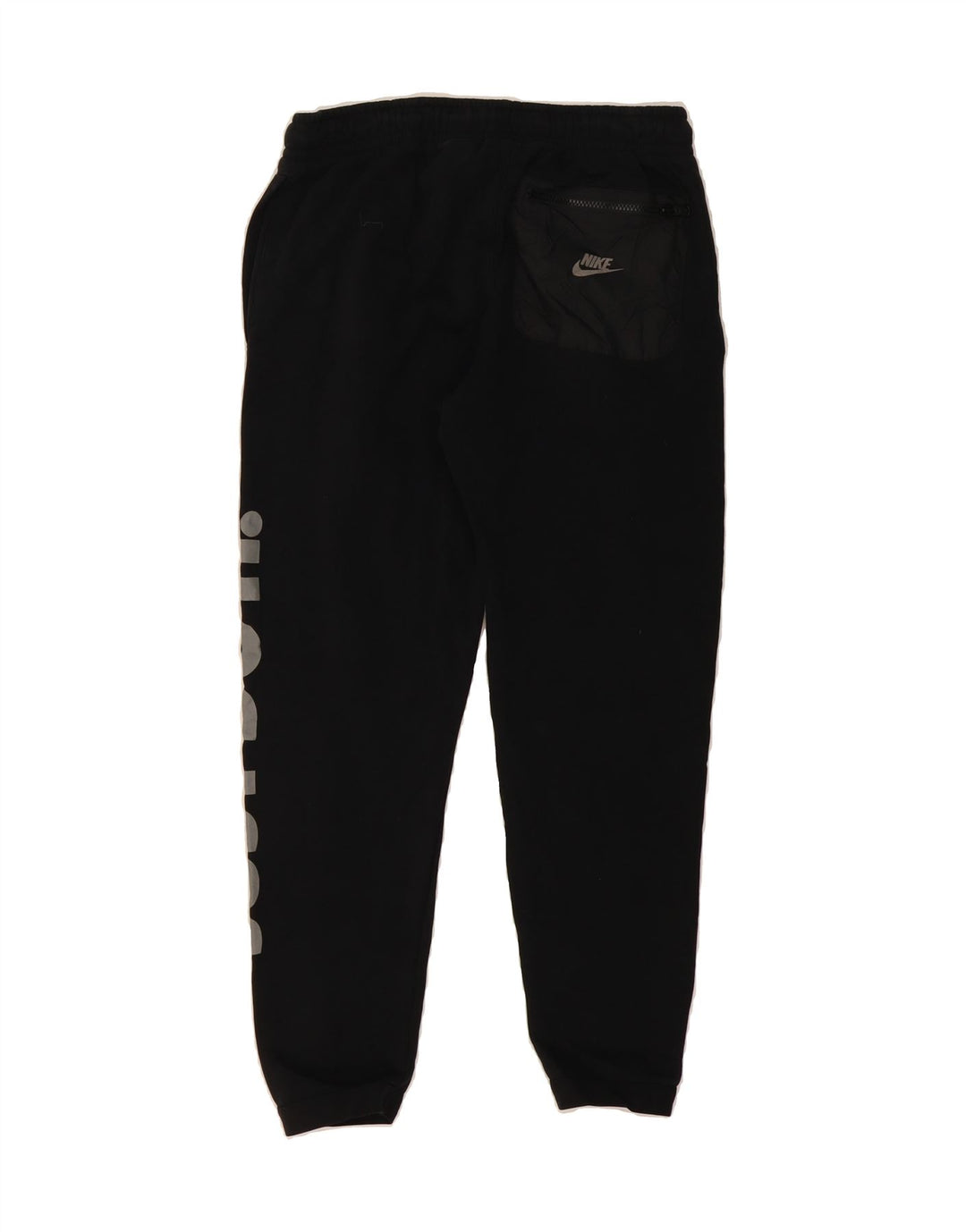 NIKE Mens Graphic Tracksuit Trousers Joggers Small  Black Cotton Vintage Nike and Second-Hand Nike from Messina Hembry 