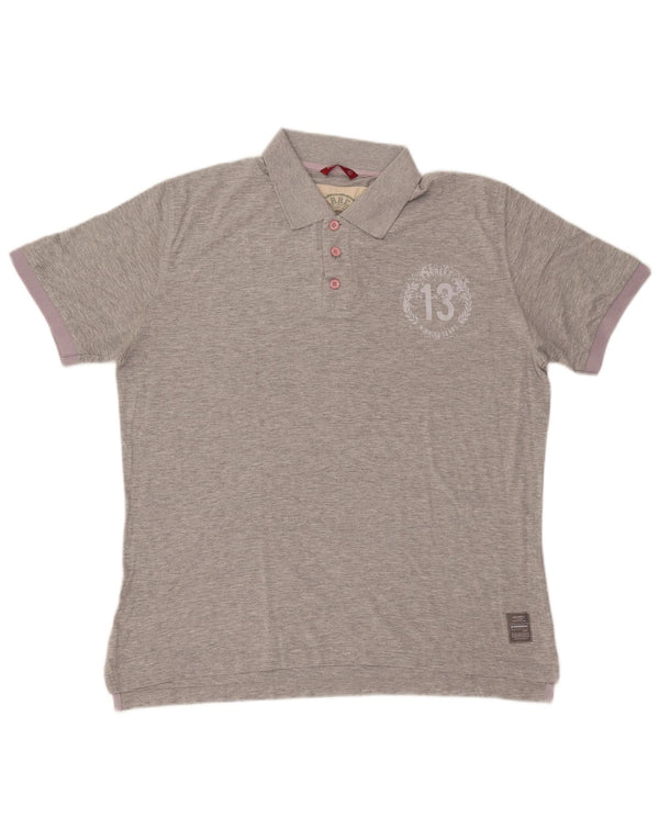 Carrera Herre grafisk poloshirt XL Grå Flecked Bomuld