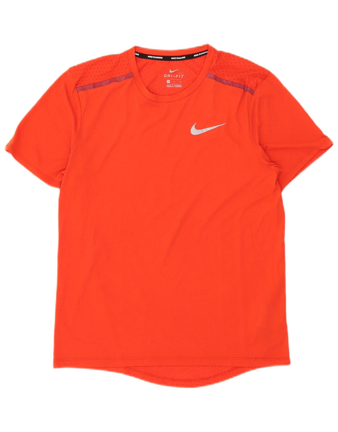 Nike Herre Dri Fit T-Shirt Top Lille Rød Polyester