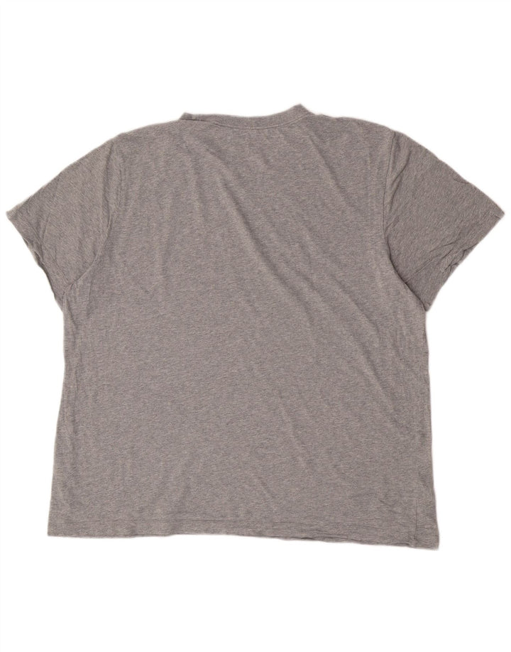 Nike grafisk t-shirt top til mænd 2XL grå flækket bomuld