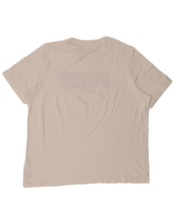 Puma Herre Grafisk T-Shirt Top XL Hvid Bomuld
