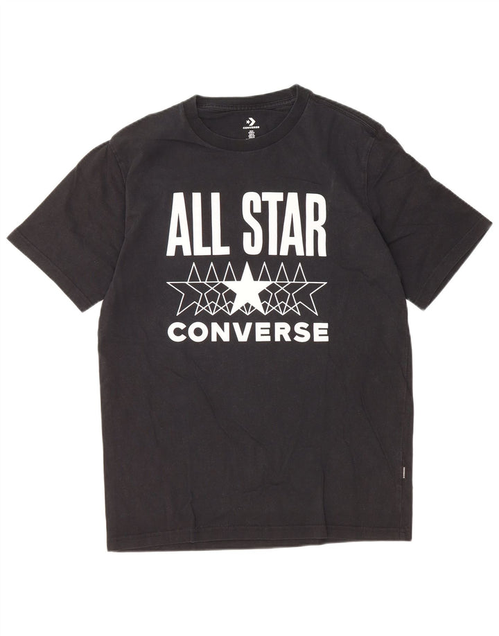 Converse grafisk t-shirt til mænd, lille sort bomuld