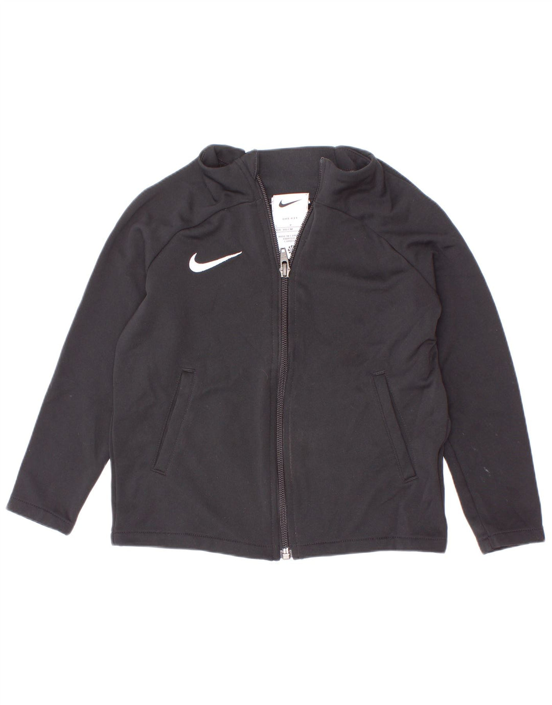 Nike piger Dri Fit træningsdragt topjakke 4-5 år lille sort polyester