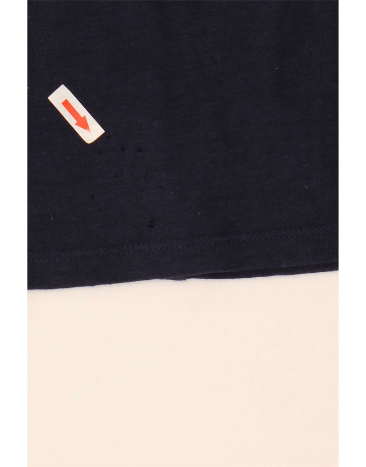 Gap Dame T-Shirt Top UK 12 Medium Navyblå Bomuld