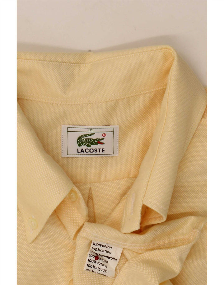 Lacoste herreskjorte str. 39 Medium gul bomuld