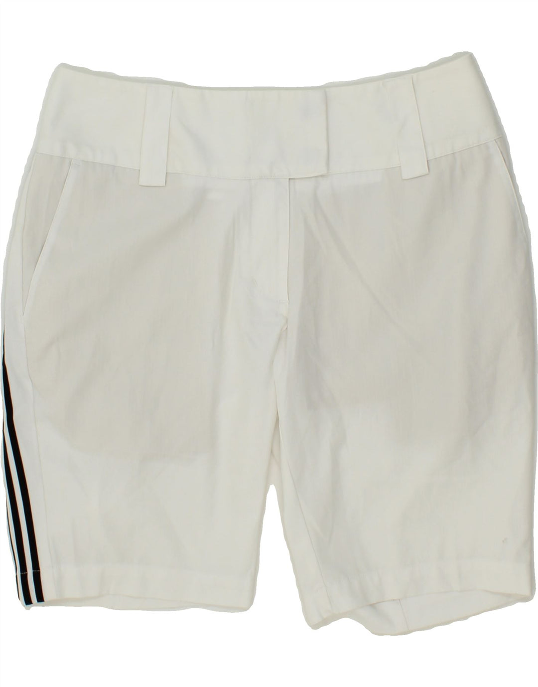 ADIDAS Womens Climalite Chino Shorts UK 12 Medium W32  White Polyester Vintage Adidas and Second-Hand Adidas from Messina Hembry 