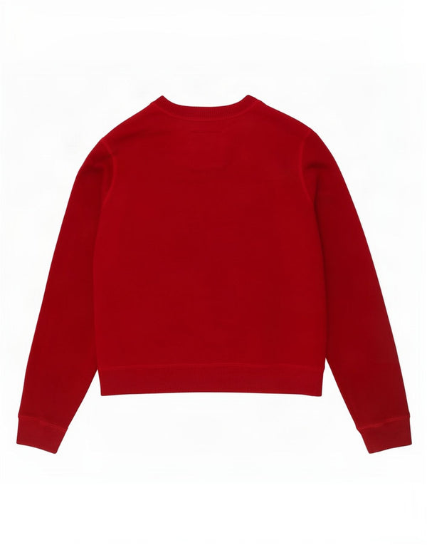 Hollister Grafisk Sweatshirt Jumper UK 12 Medium Rød Bomuld
