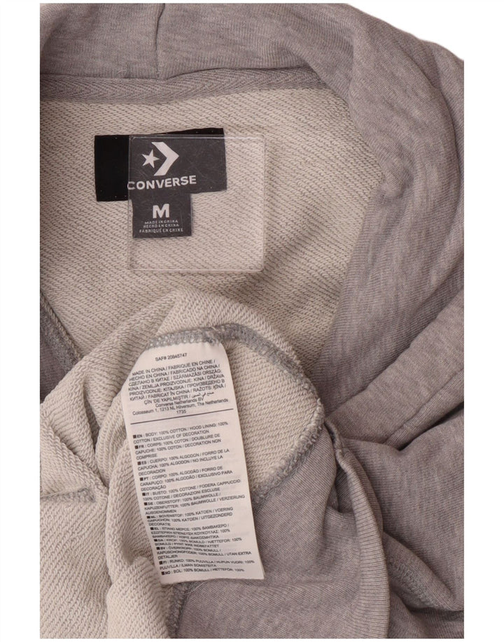 Converse Womens Crop Oversized hættetrøje Jumper UK 14 Medium Grey Bomuld