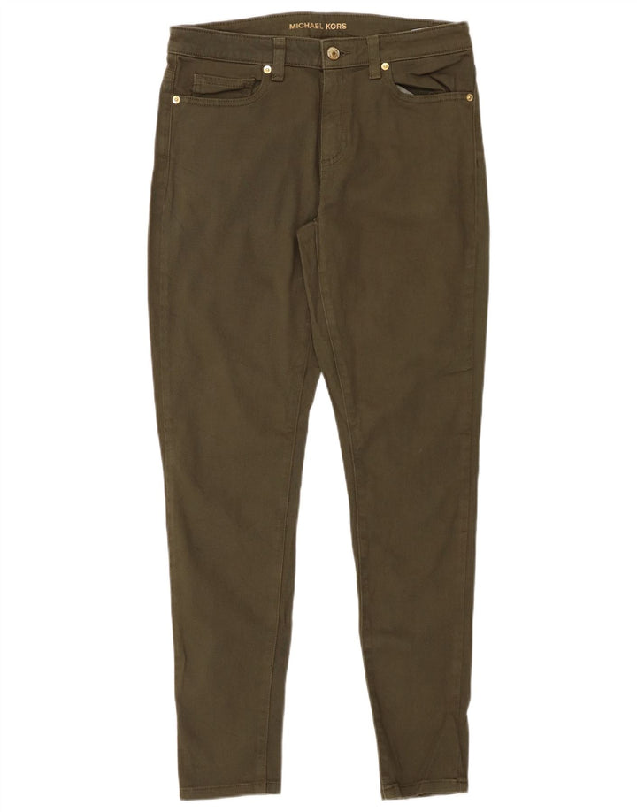 MICHAEL KORS Skinny Casual Bukser til kvinder US 8 Medium W28 L29 Khaki