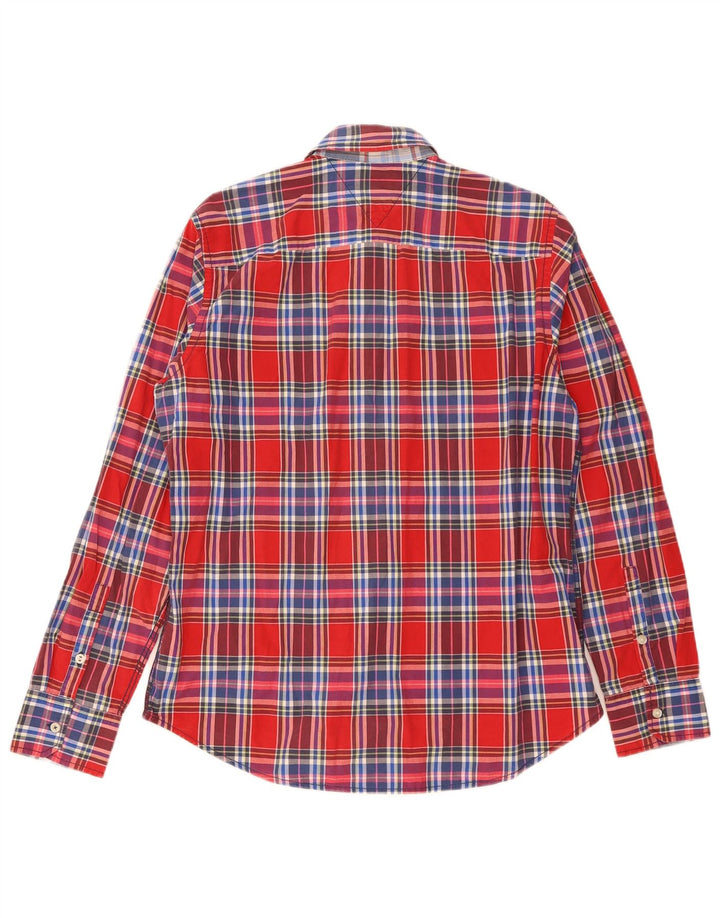 Tommy Hilfiger Herreskjorte XL Rød Plaid Bomuld
