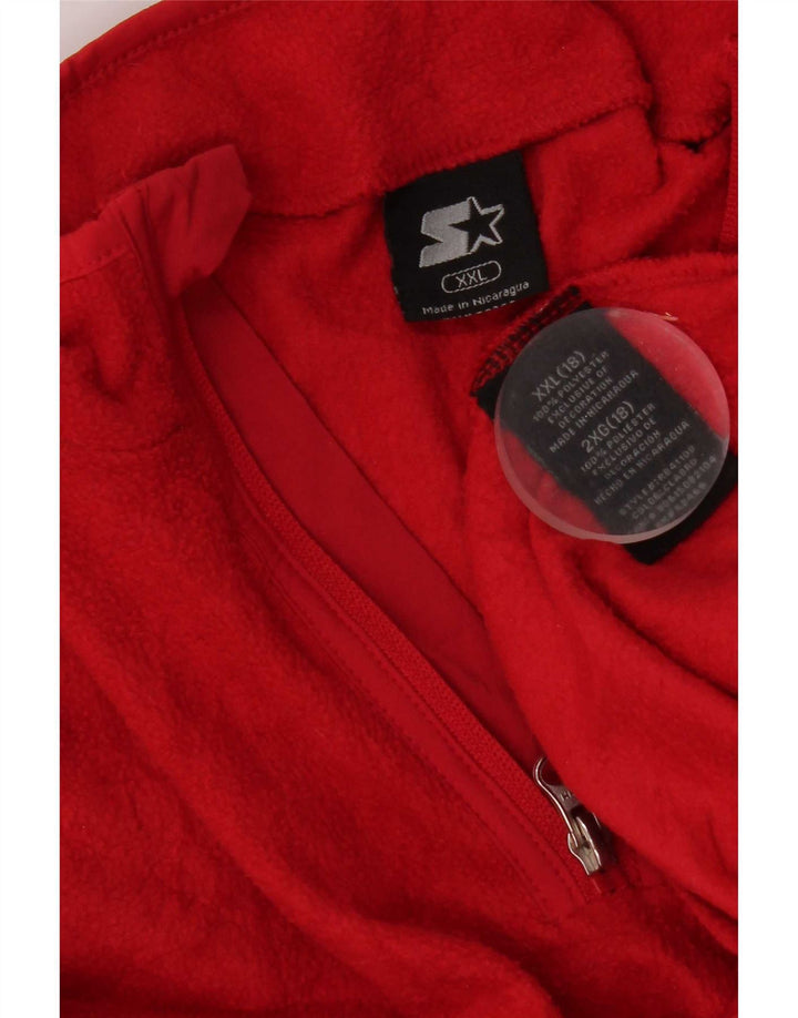 Starter Dame Zip Neck Fleece Jumper UK 20 2XL Rød Polyester