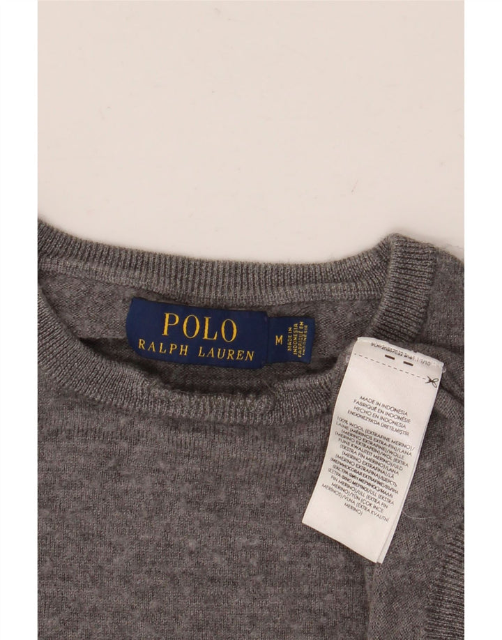 Polo Ralph Lauren Herre Crew Neck Jumper Sweater Medium Grey Uld