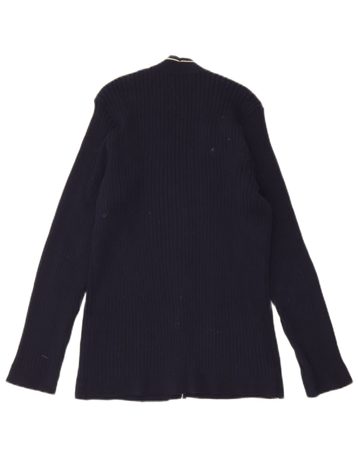 Vintage dame cardigan sweater UK 10 Small Navy Blue
