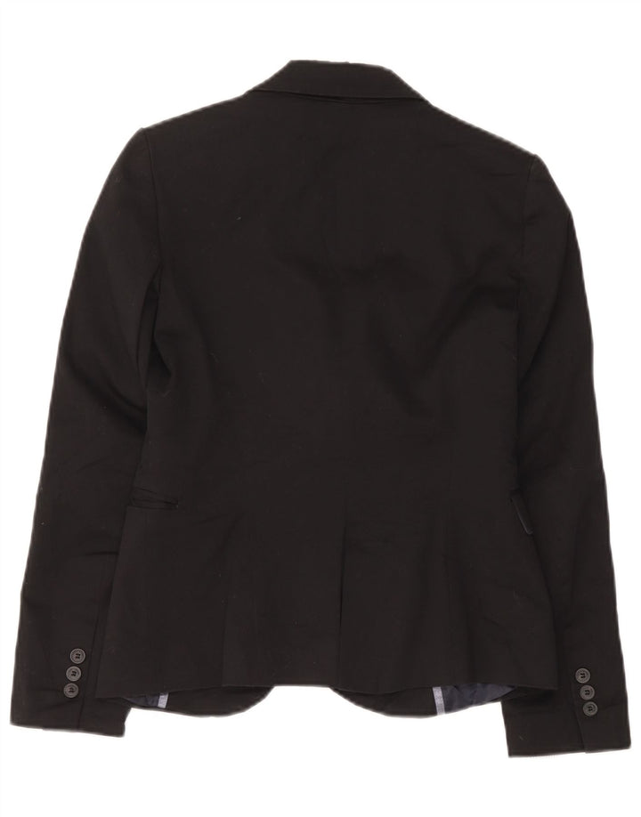 Zara Dame 1 Knap Blazer Jacket UK 12 Medium Sort