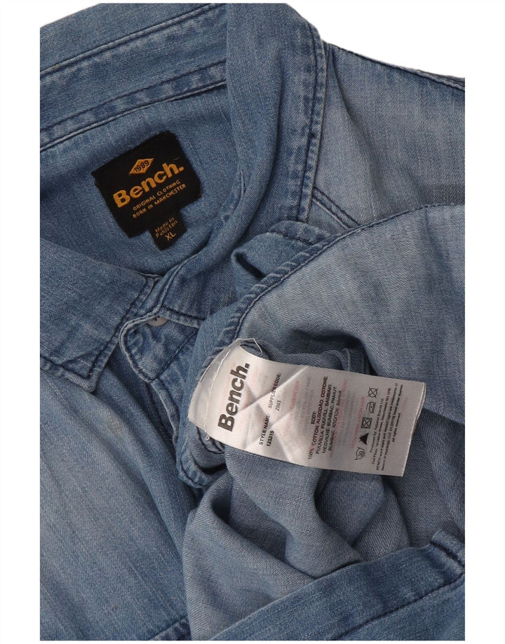 Bænk Herre Denim Shirt XL Blå Bomuld