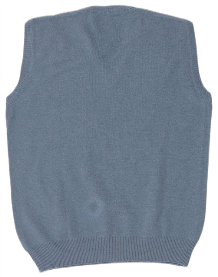 Vintage Herrevest Tank Top Medium Blue Argyle/Diamond Wool