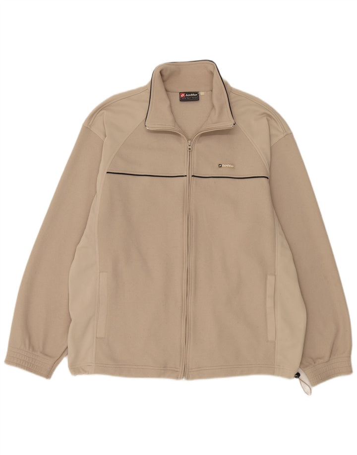 Lotto Herre træningsdragt Topjakke UK 42/44 XL Beige Polyester