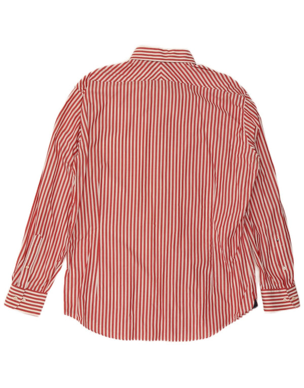 Tommy Hilfiger Herreskjorte Str. 43 17 XL Rød Nålestribet Bomuld