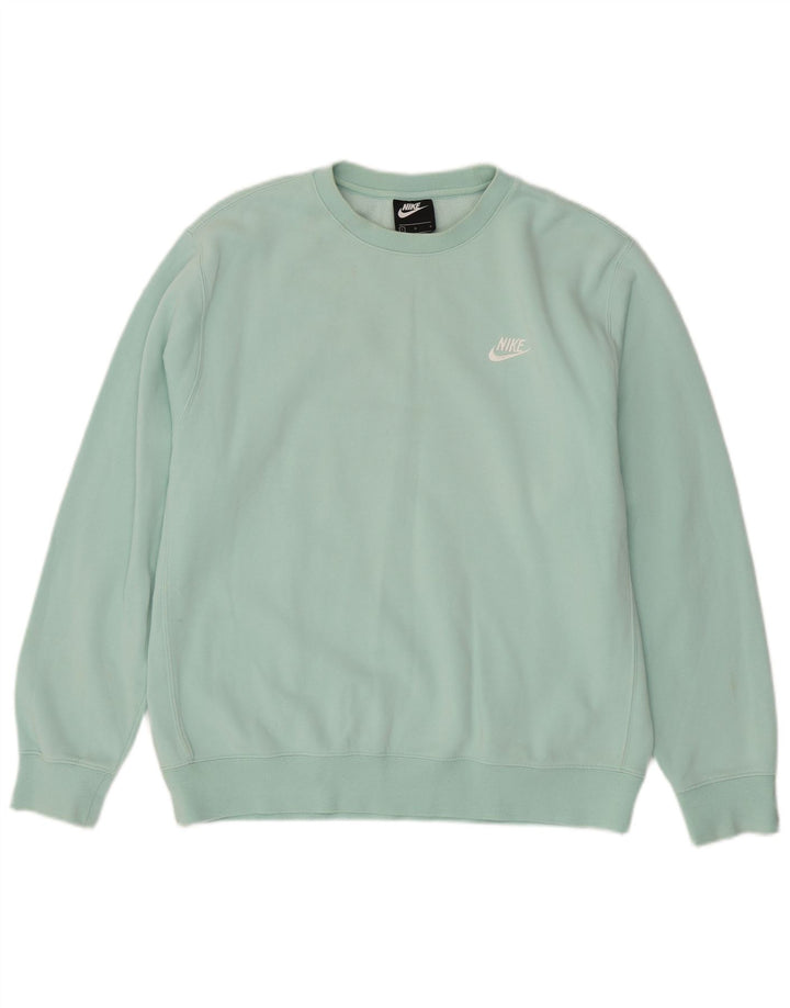 Nike Dame Oversized Sweatshirt Jumper UK 16 Stor grøn bomuld