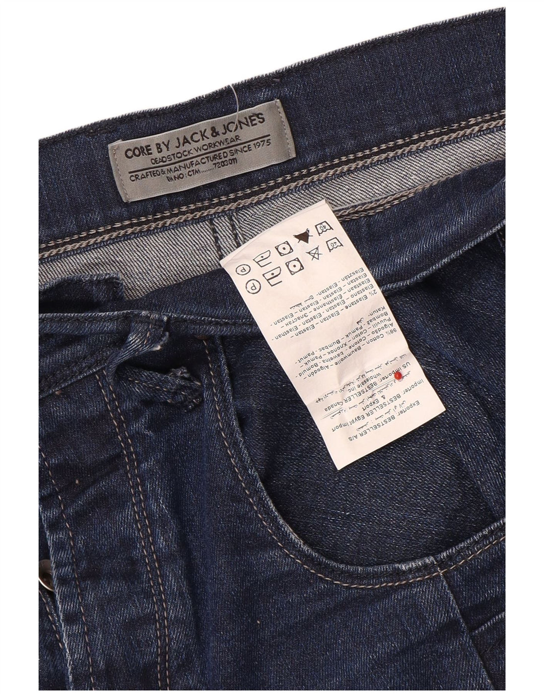 Jack & Jones Straight Jeans til mænd W36 L29 Marineblå Bomuld