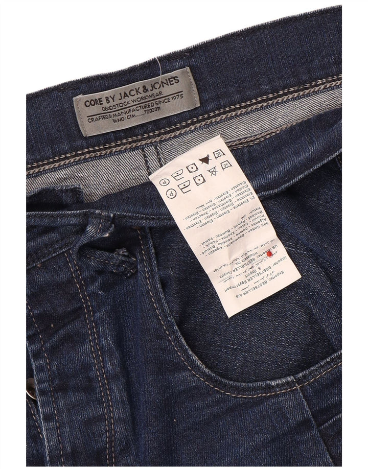 Jack & Jones Straight Jeans til mænd W36 L29 Marineblå Bomuld
