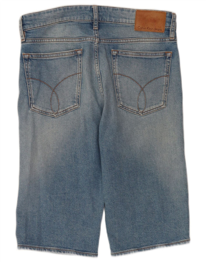 Calvin Klein Dame Slim Denim Shorts W31 Medium Blue Bomuld