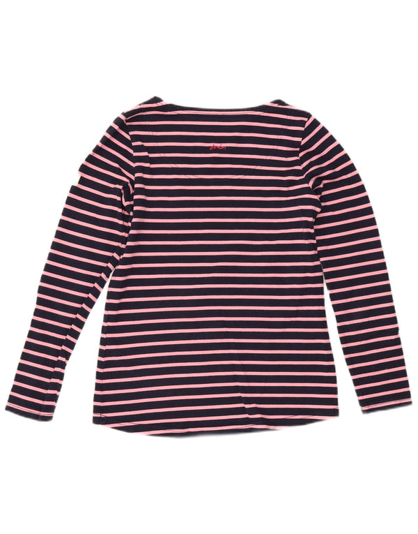 Joules Dame Top Langærmet UK 8 Lille Marineblå Stribet Bomuld