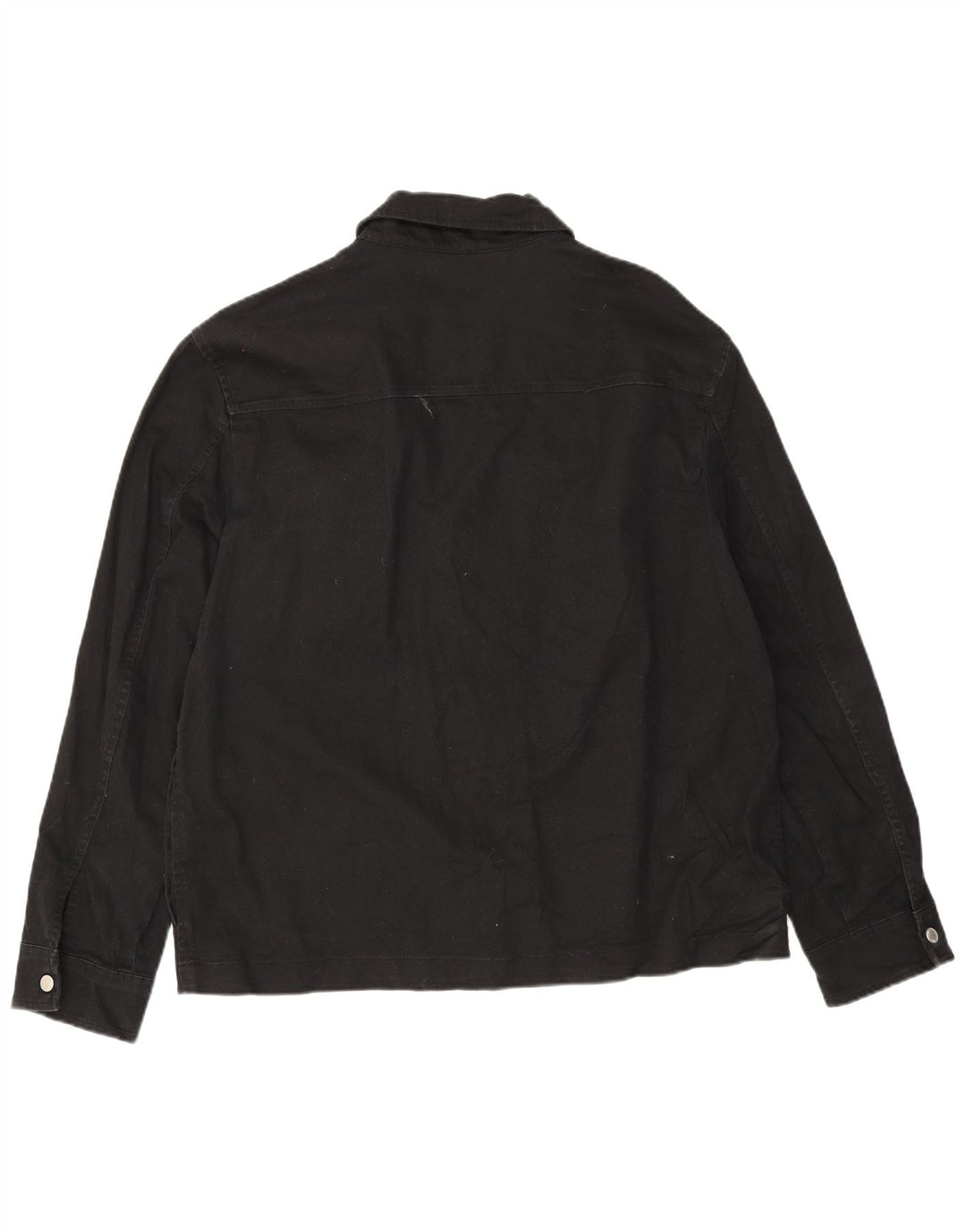 Zara Herre Bomber Jacket UK 42 XL Sort Bomuld
