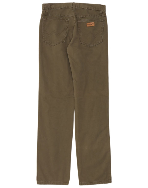Wrangler Mens Texas Straight Casual Trousers W32 L34 Khaki Crosta