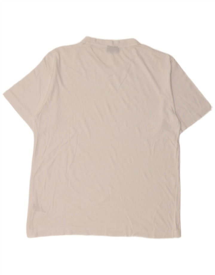 Kappa Herre T-Shirt Top XL Hvid Bomuld