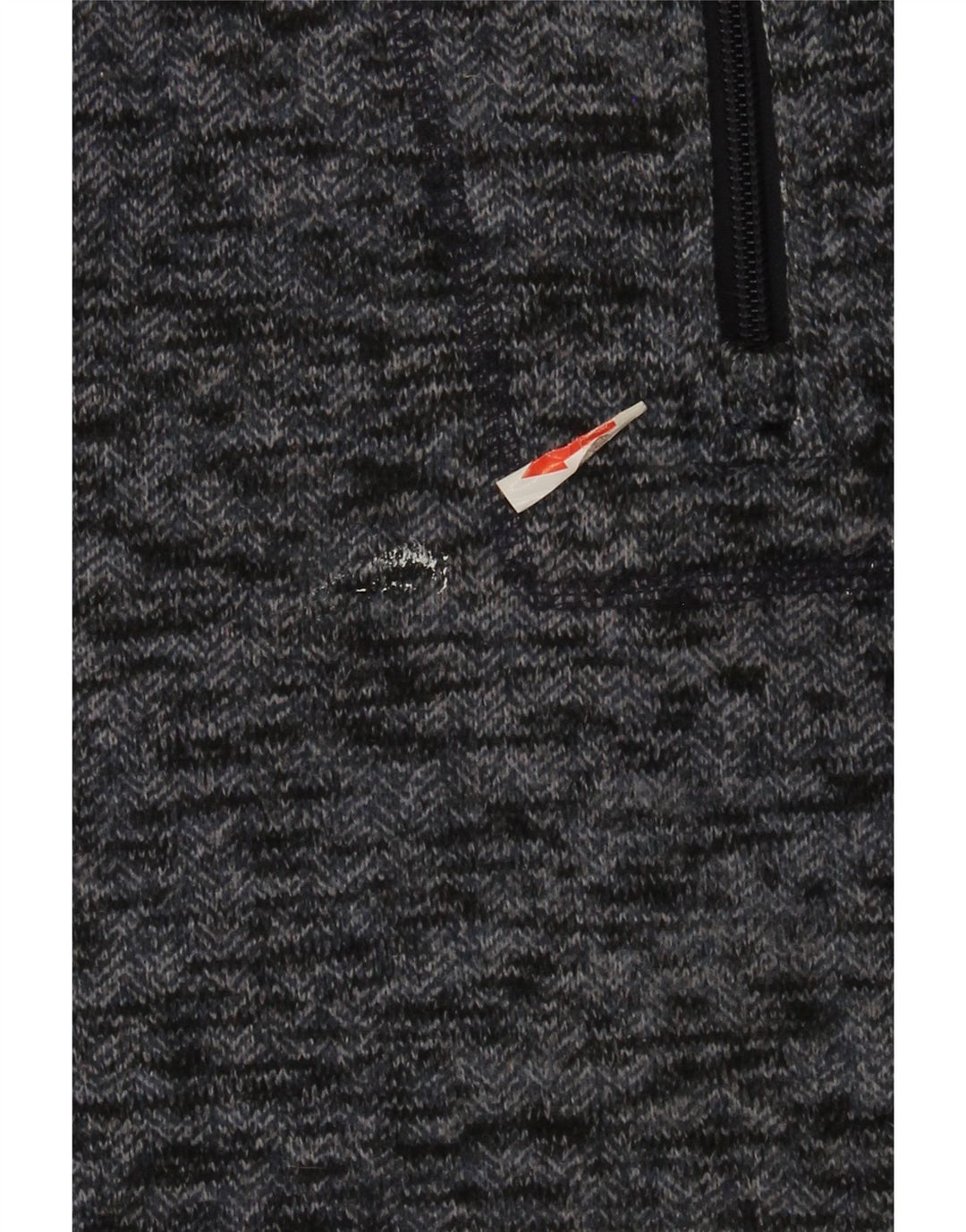 Weird Fish Herre Zip Neck Sweatshirt Jumper Medium Blue Flecked Polyester