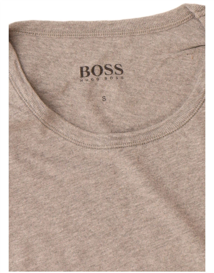 Hugo Boss Herre T-Shirt Top Lille Grå Bomuld